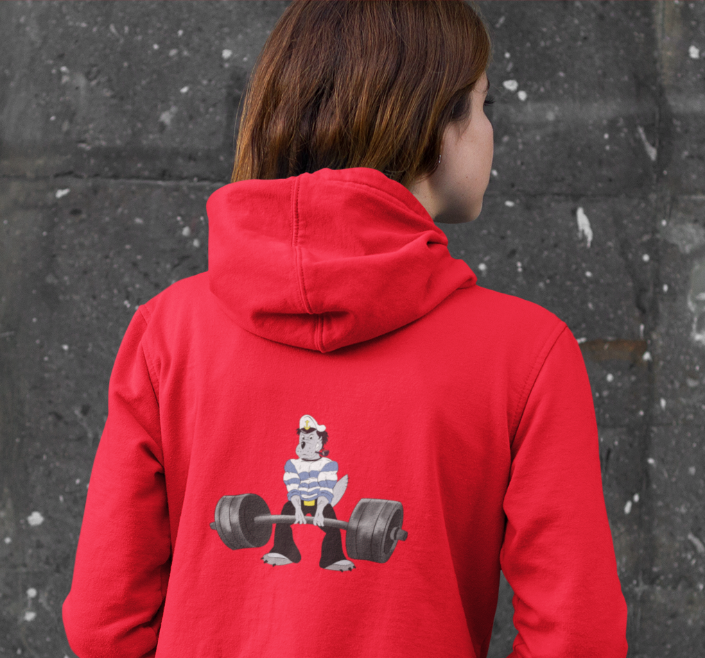 Zipper-Hoodie mit starkem Wolf